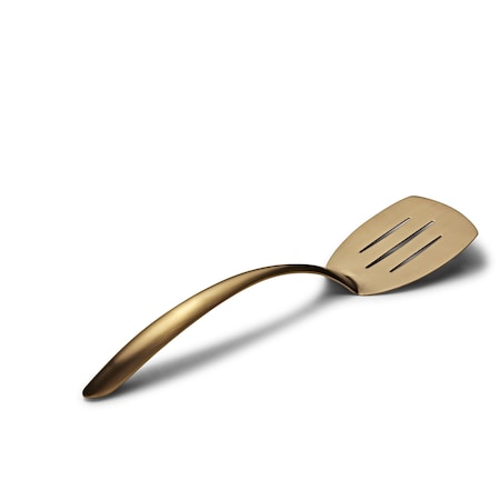 Bon Chef Ez Use Banquet Serving Slotted Turner 14.75" W/Holl Cool Hndl - Gold Matte 9460GM